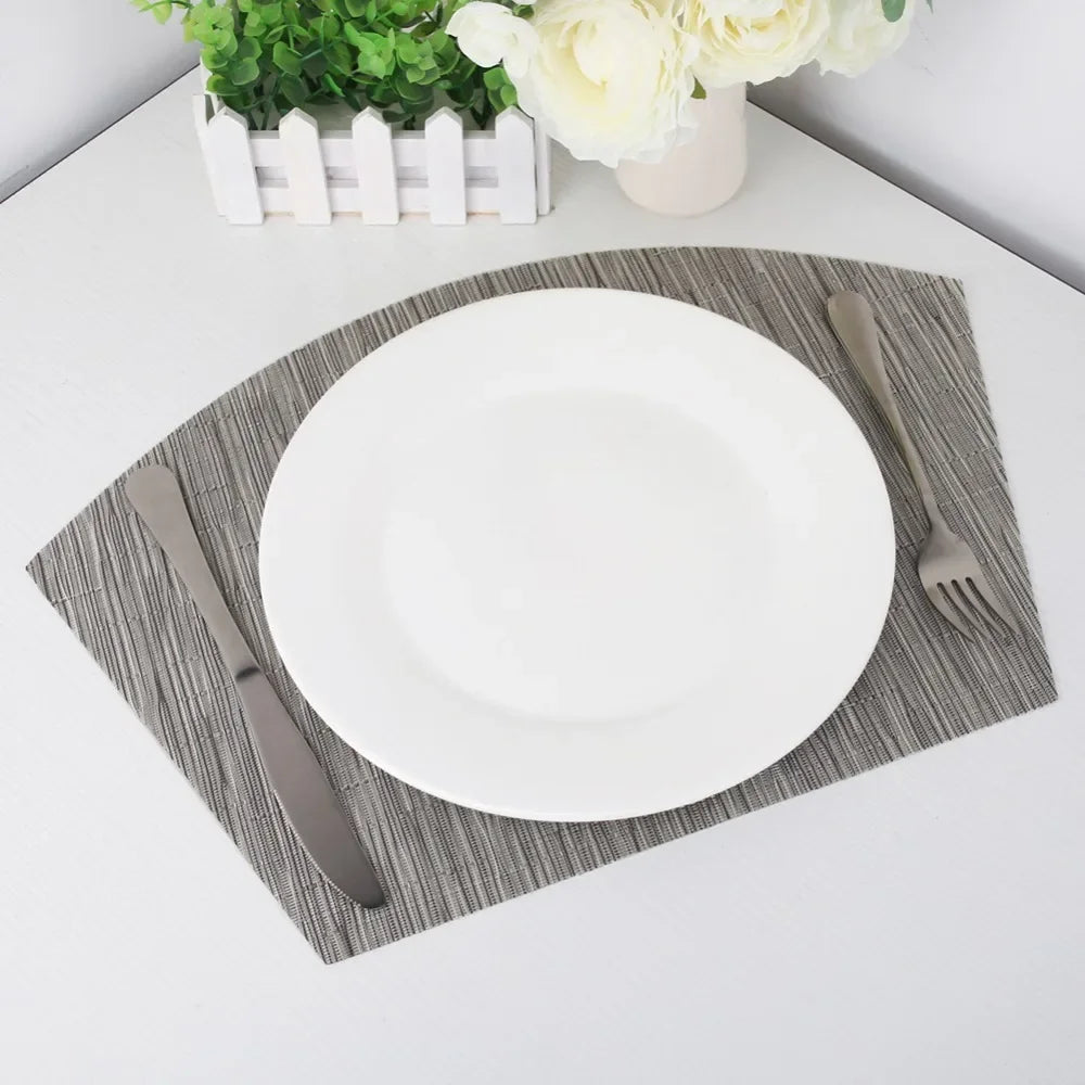 Round Placemats Set of 4 Wedge Placemats Heat Resistant Wipe