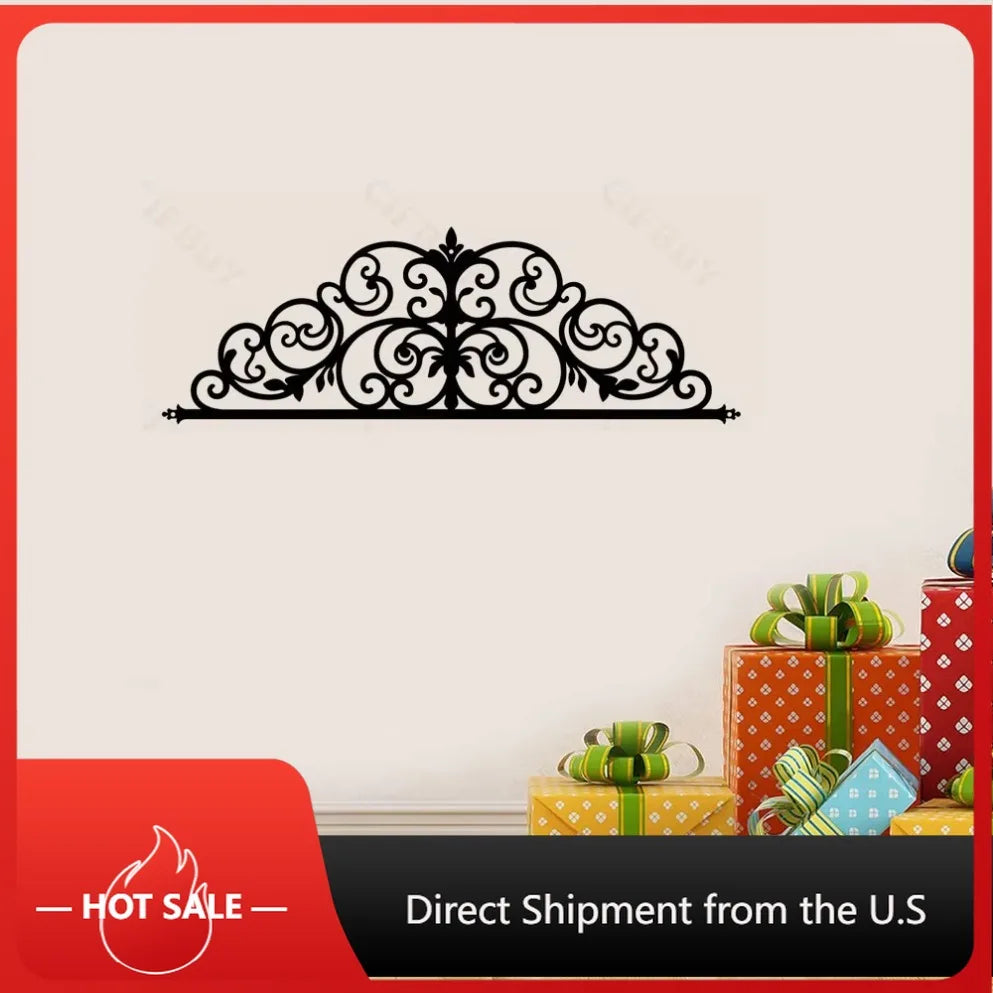 1PC Floral - Inspired Metal Door Crown Ornament