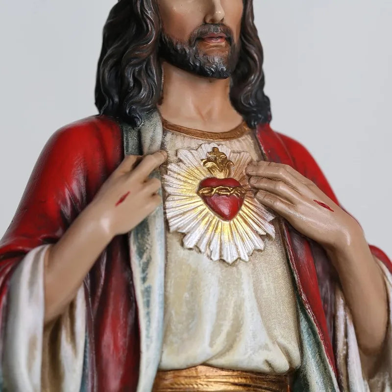 Sacred Heart of Jesus Statue, 10" H