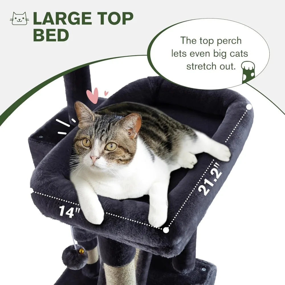 66 Inches Multi-Level Large Cat Tree Tower