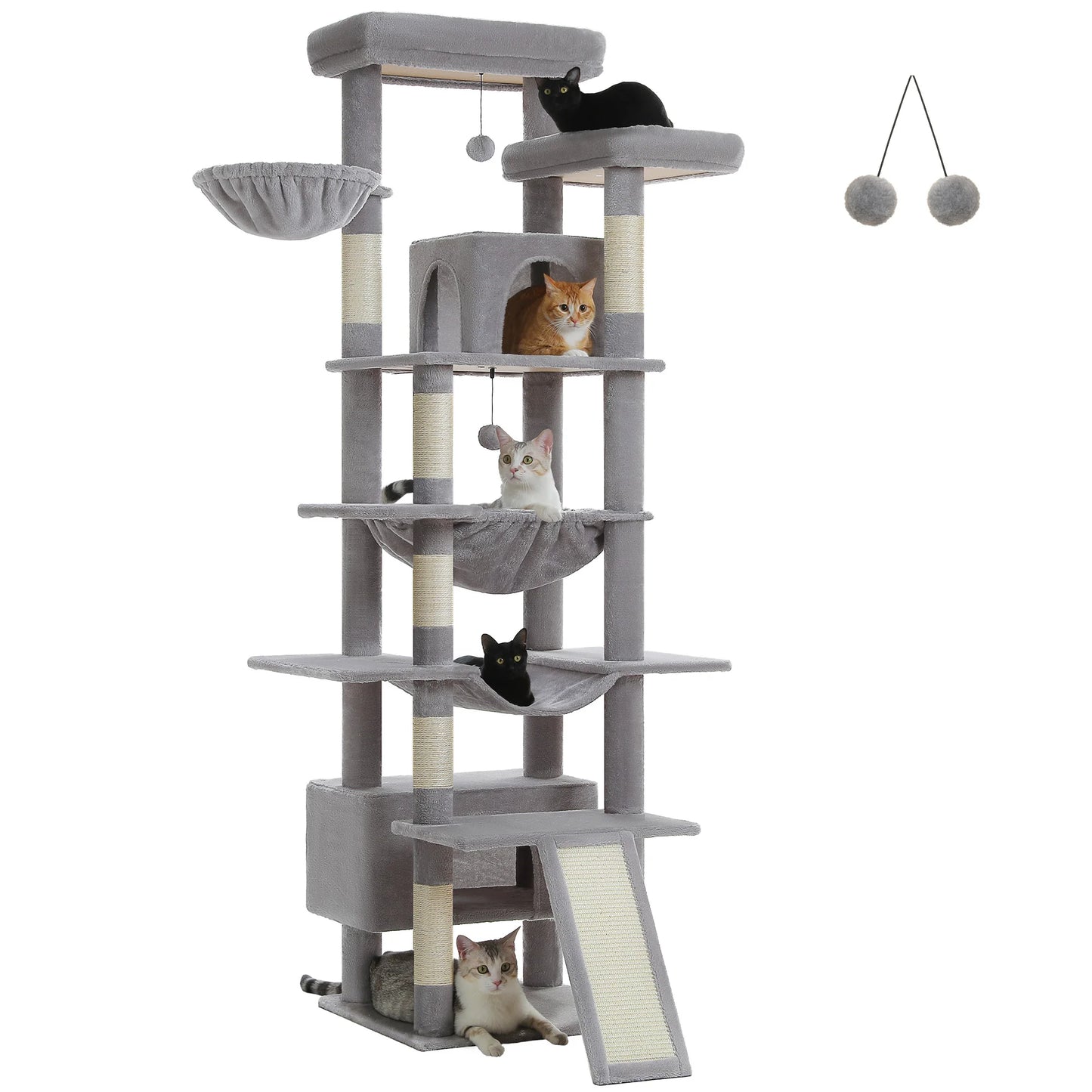 PAWZ Road Multi Level Cat Tree Tower With Scratching Posts
