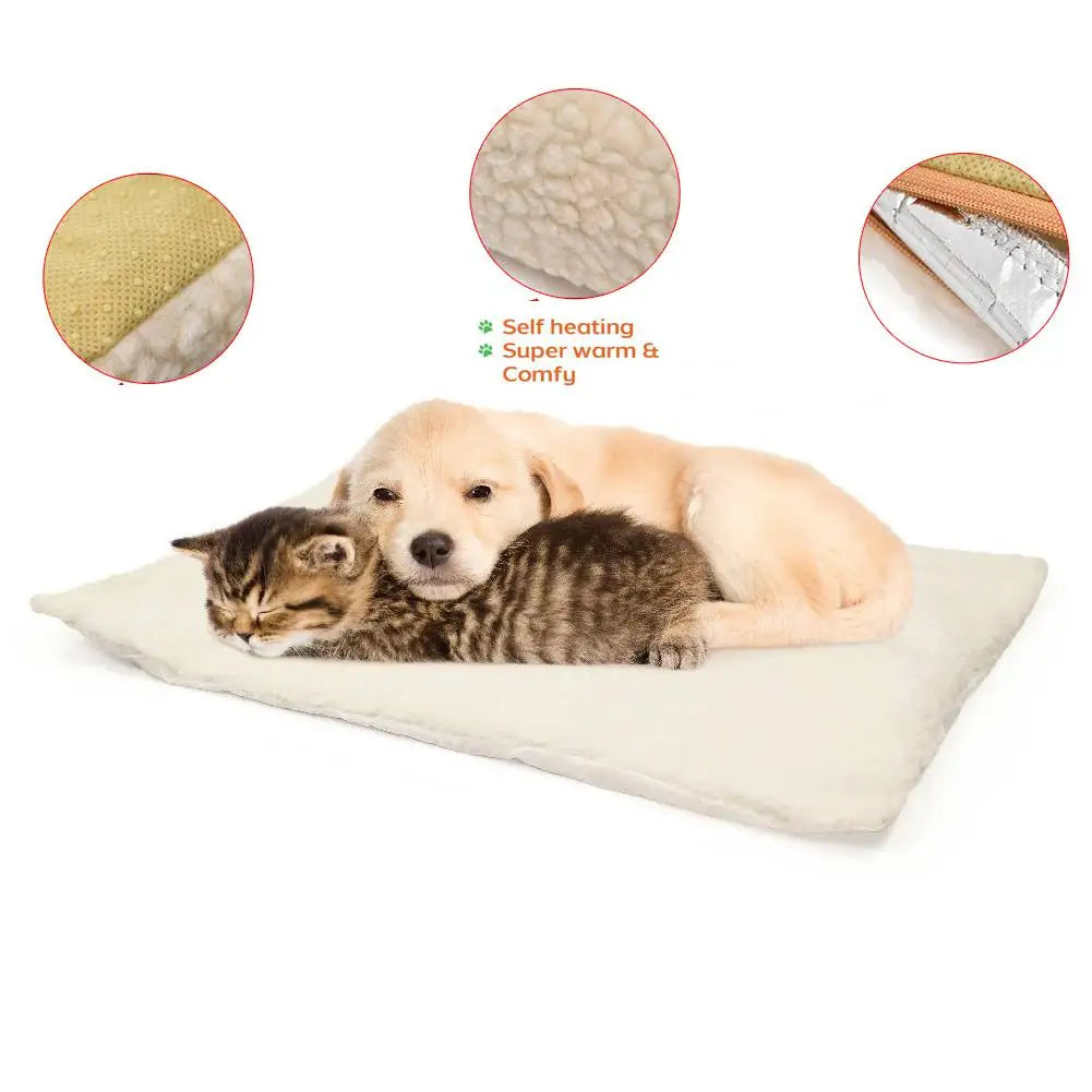 Dog Mat Pad Self-Heating Rug Thermal Washable Mat Bed