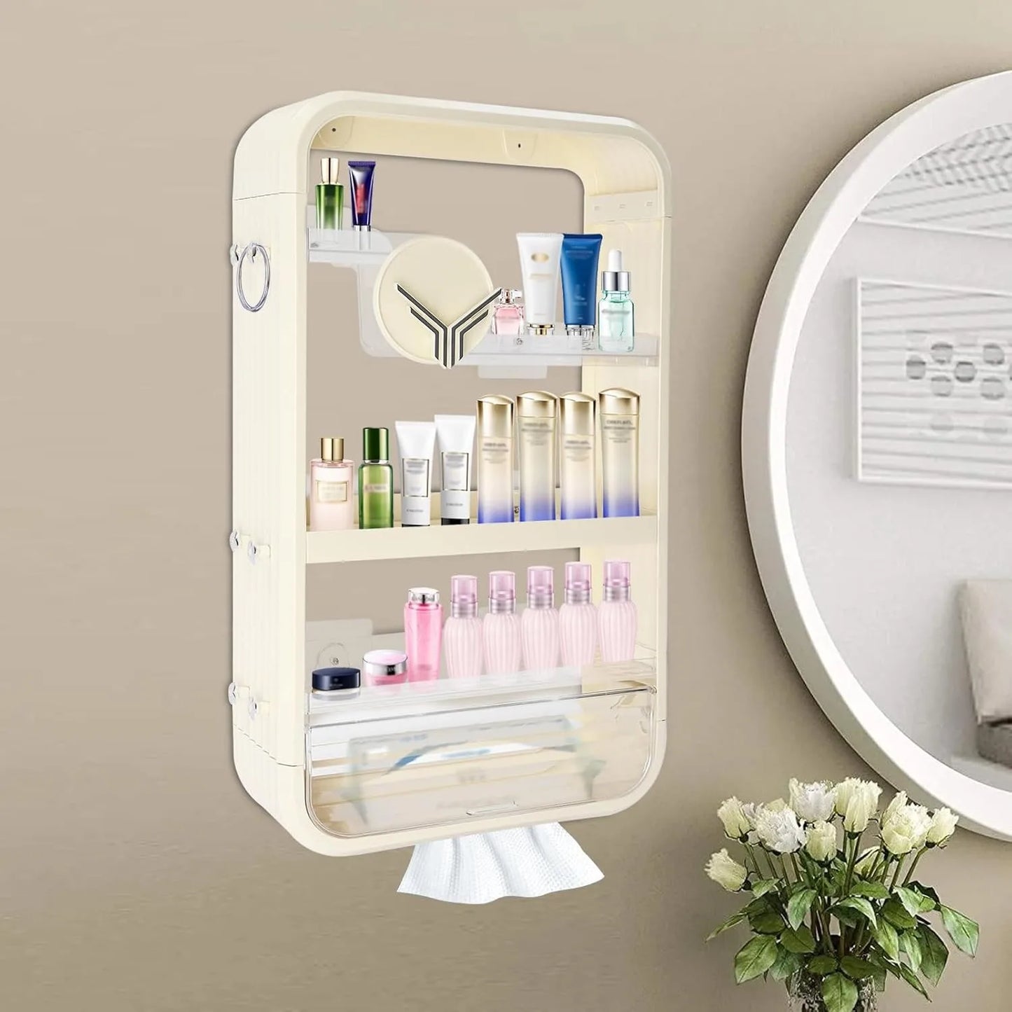 Wall Mount Makeup Organizer