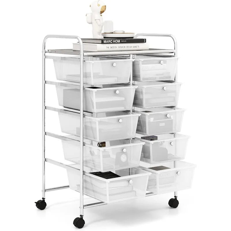 15-Drawer Rolling Storage Organizer Cart