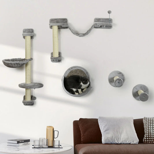 Guangdong Cat Wall Shelves Kit With Hammock Perches Ladder