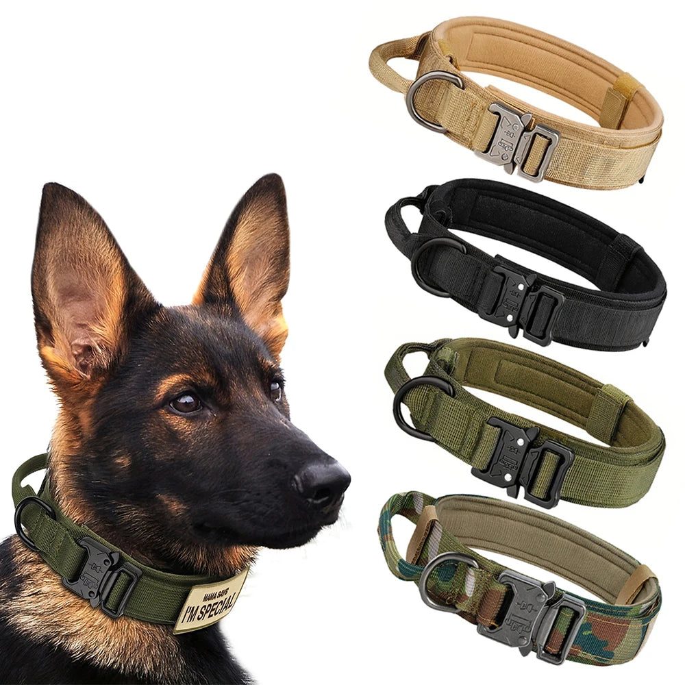 Dog Training Collar Adjustable Tactical Dog Collar And Leash Set