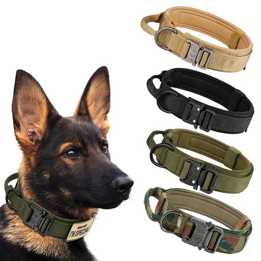 Dog Training Collar Adjustable Tactical Dog Collar And Leash Set