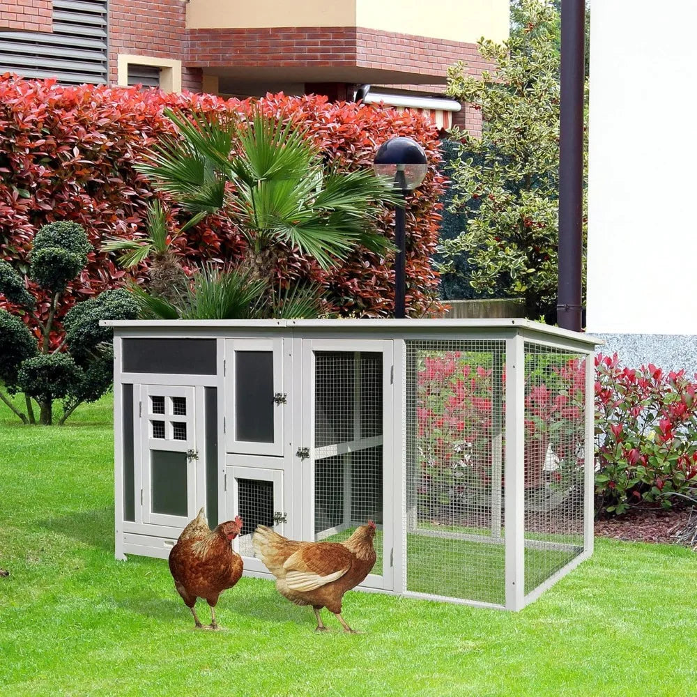 63" Outdoor Chicken Wooden Chicken Coop