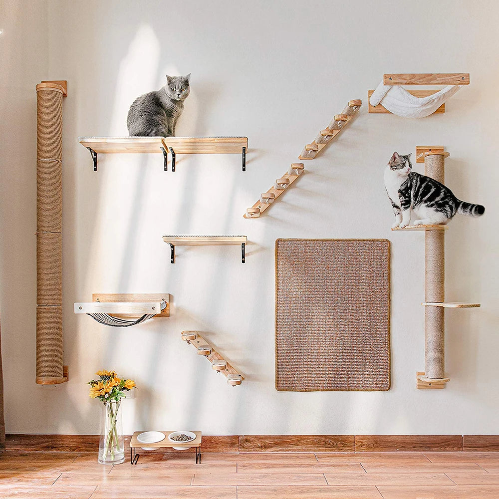 Cat Climbing Shelf Wall Mounted Four Step Stairway