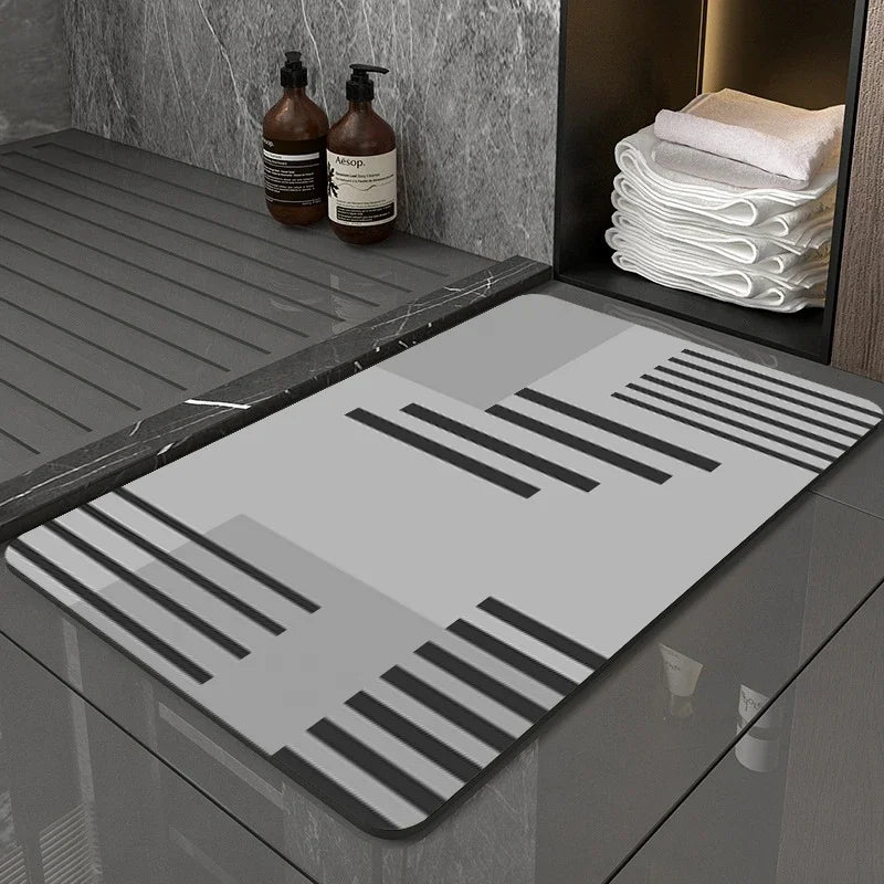 Diatomite Nonslip Bathroom Floor Mats Absorbent