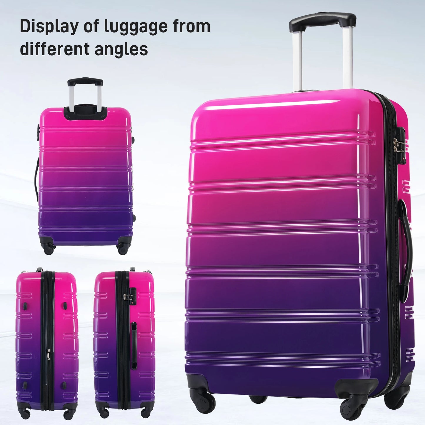 Hardshell Luggage Set, Gradient Color, Expandable