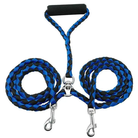 1.4m Pet Double Leash 2 Way Couplers Dog Leash