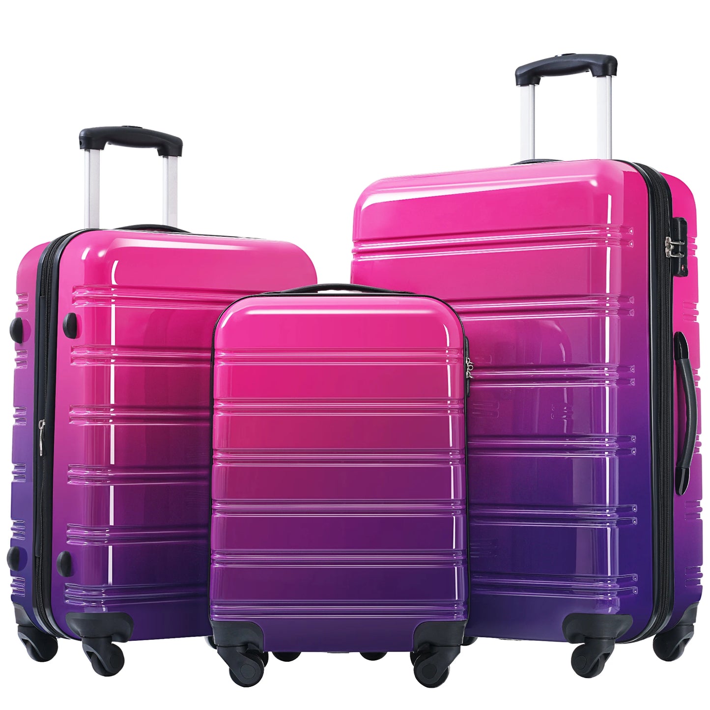 Hardshell Luggage Set, Gradient Color, Expandable
