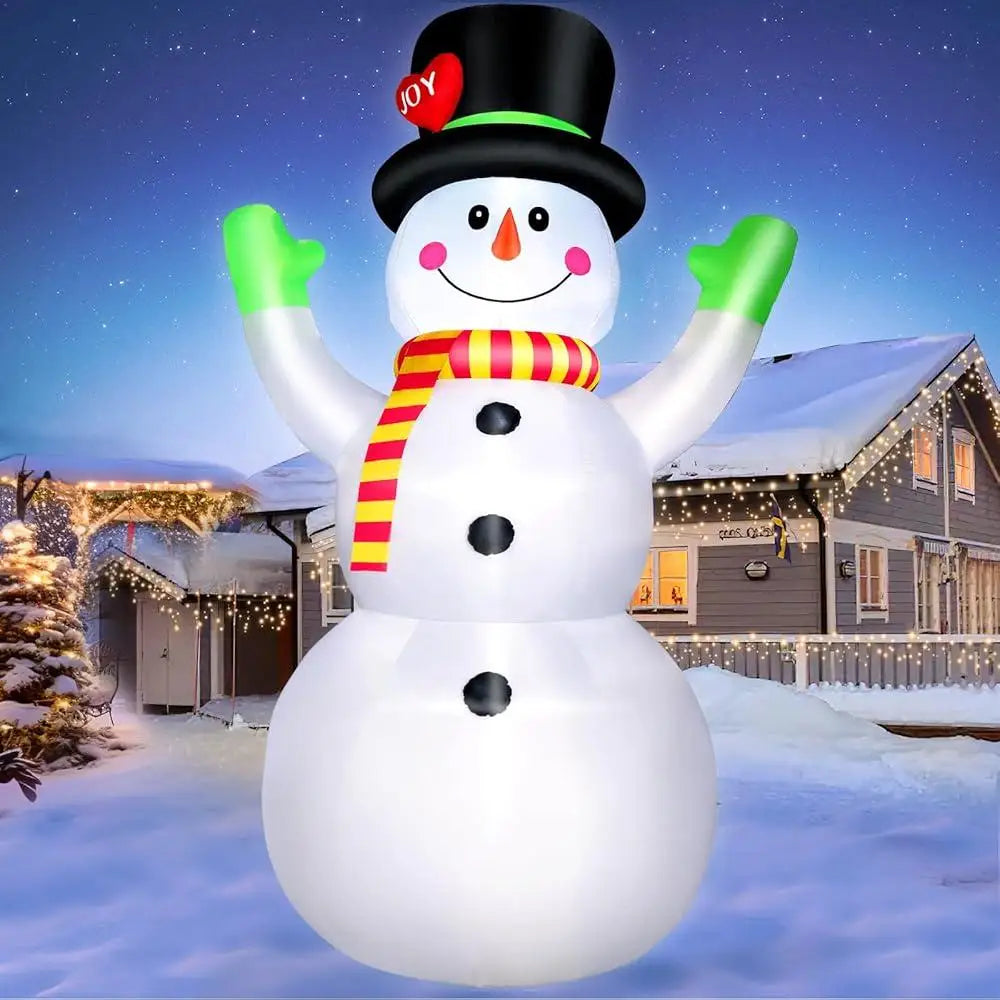 10FT Christmas Inflatable Snowman with Magic Hat