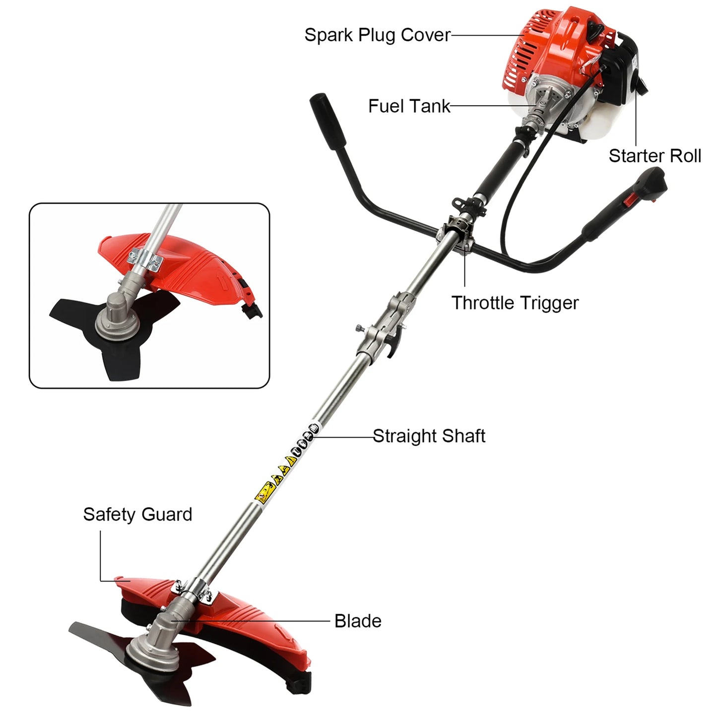 52cc 2-Cycle Gas Powered PowerSmart Weed Wacker