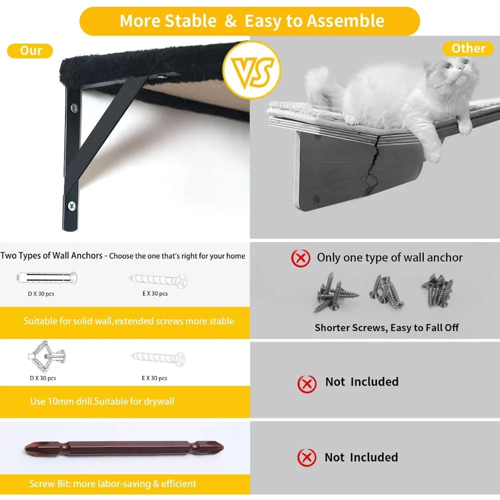 5pcs Cat Wall Shelves