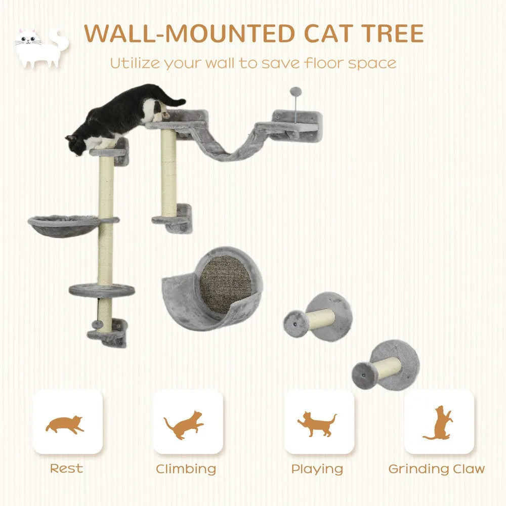 Guangdong Cat Wall Shelves Kit With Hammock Perches Ladder