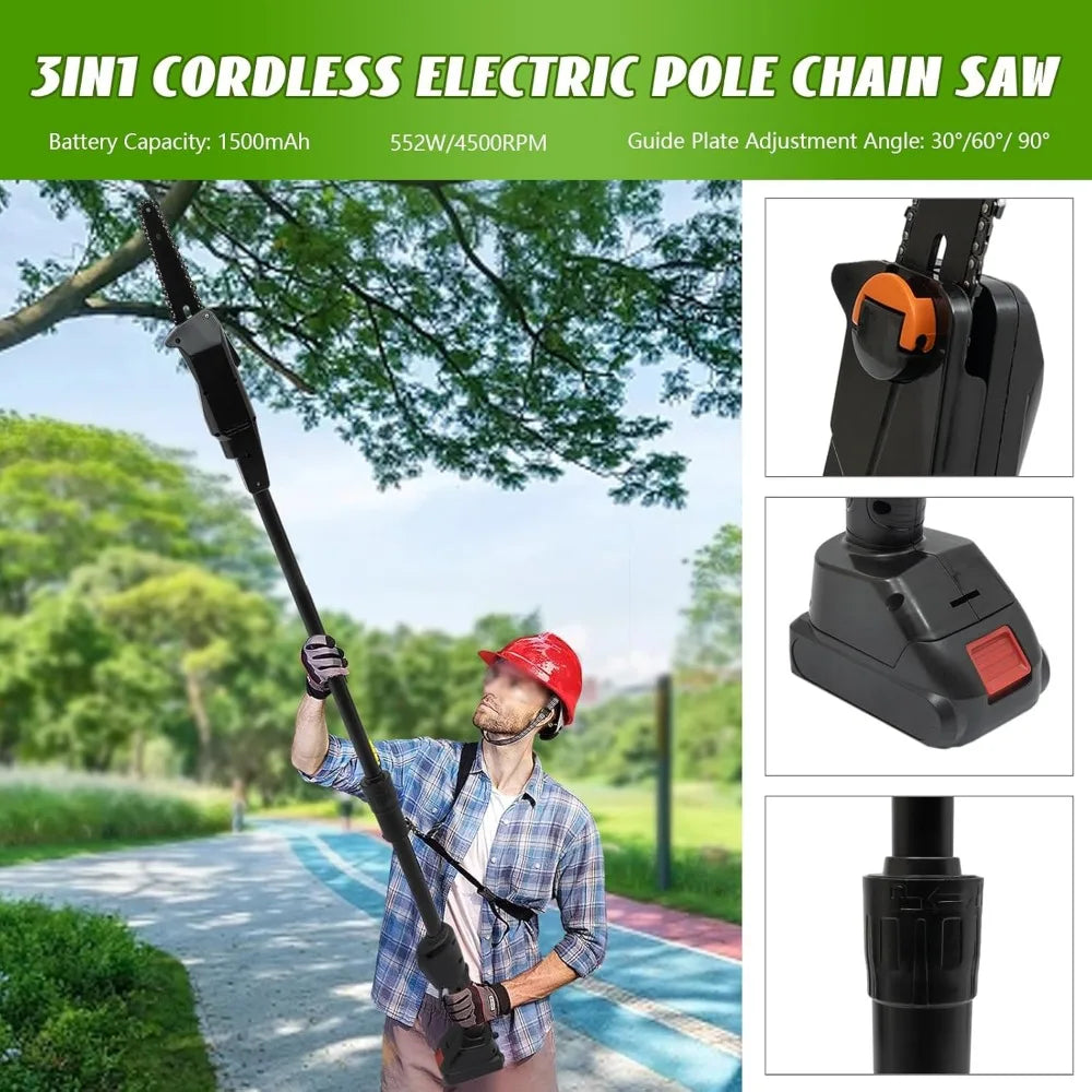 Rechargeable Pole Saw with 1500mAh Battery