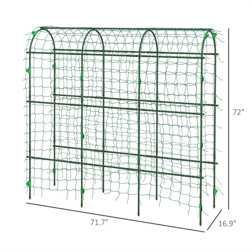 Hign-concerned Arch Garden Trellis With Climbing Net