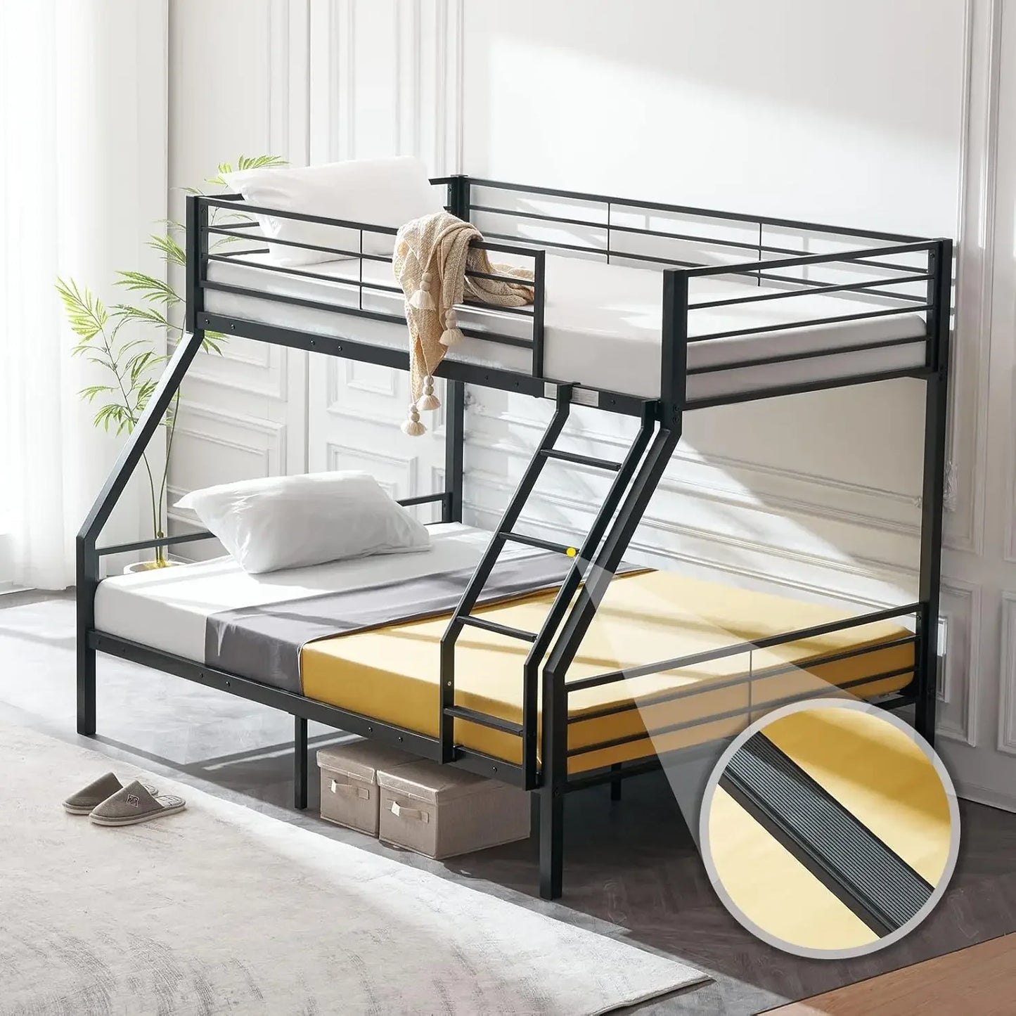 Bunk Bed Over Twin for Kids