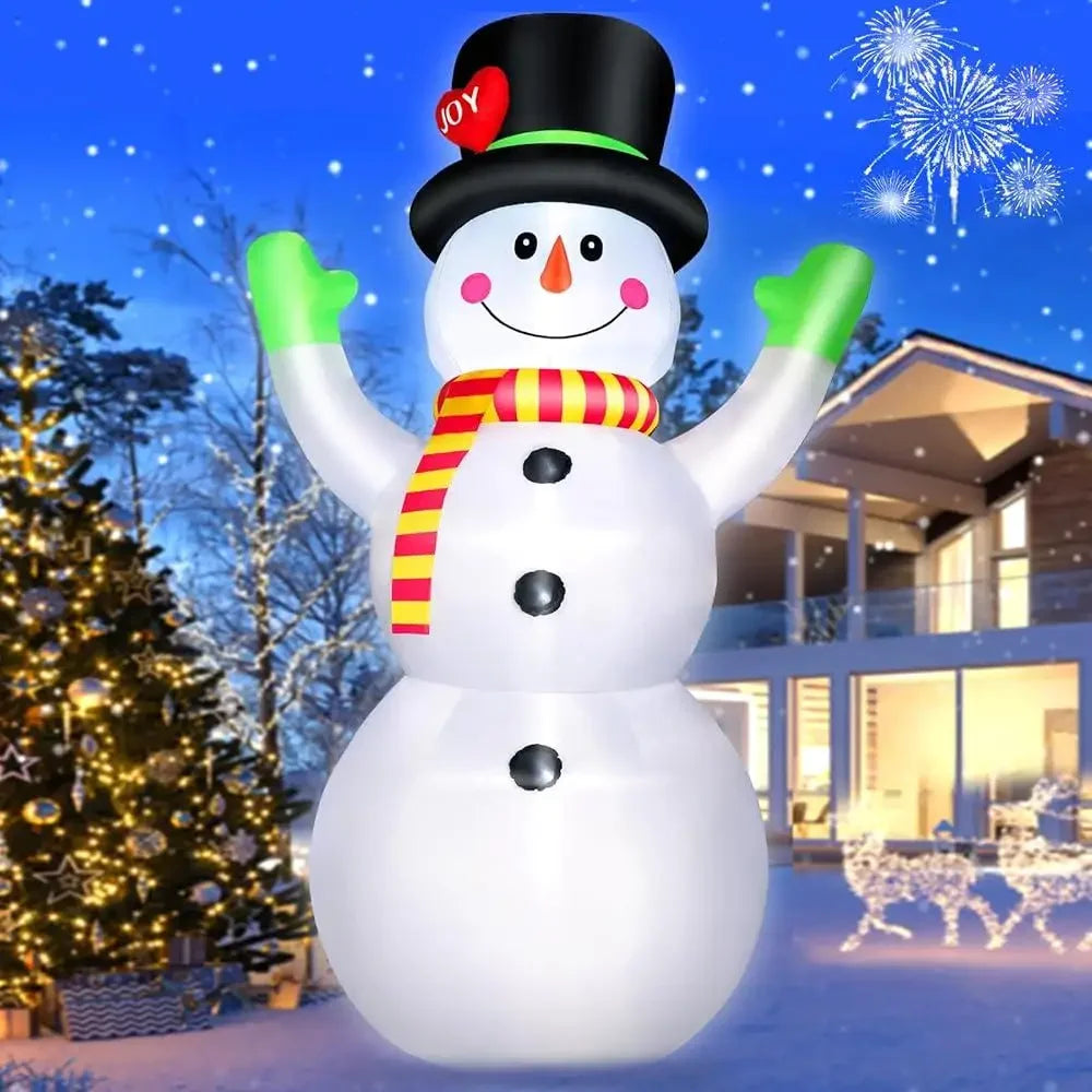 10FT Christmas Inflatable Snowman with Magic Hat