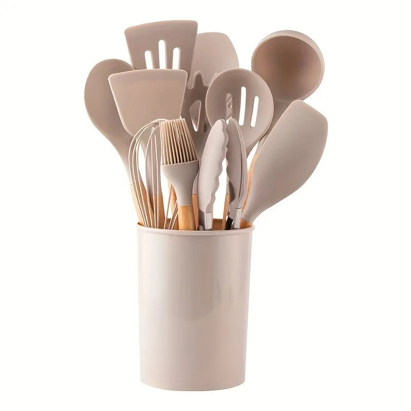 1 Set 12pcs Silicone Cookware Utensil Set