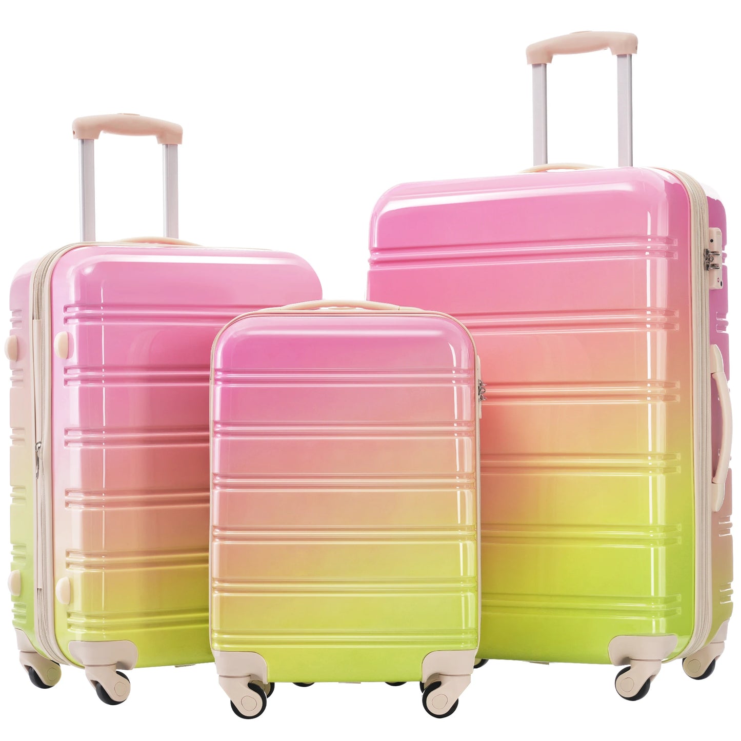 Hardshell Luggage Set, Gradient Color, Expandable
