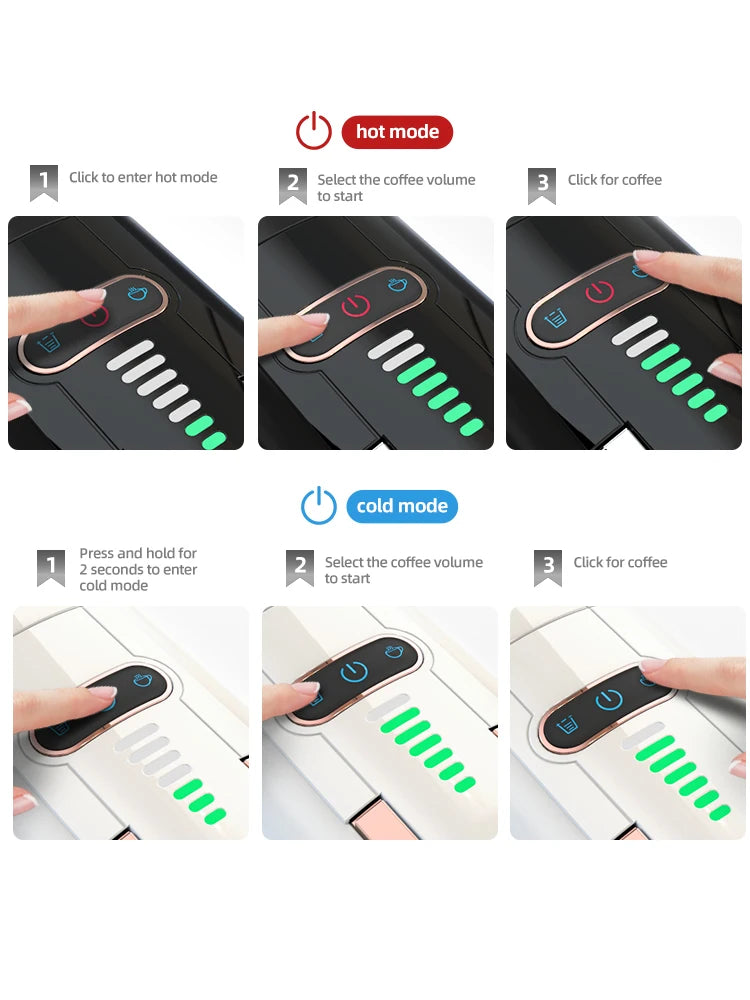 HiBREW 5 In 1 Espresso Capsule Coffee Maker H2B System