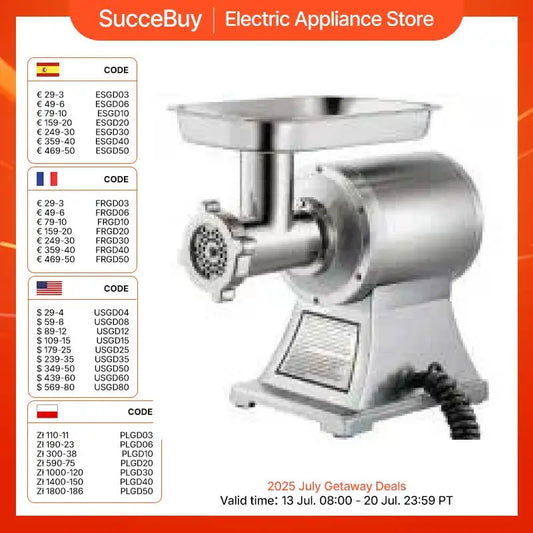 SucceBuy Electric Meat Mincer Chopper Heavy Duty Grinder