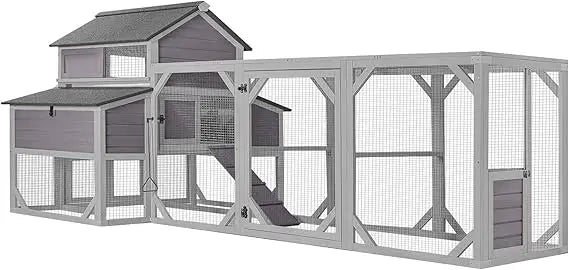Extra Large Chicken Coop 41.3ft² for 8-10 Chickens
