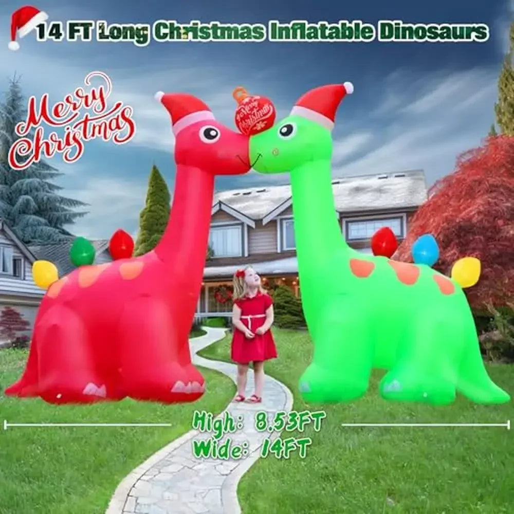 Christmas Inflatable Dinosaur Archway Decoration