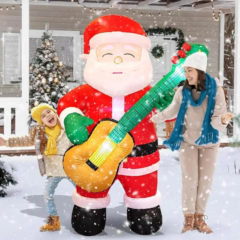 6.5FT Inflatable Santa Claus with Guitar