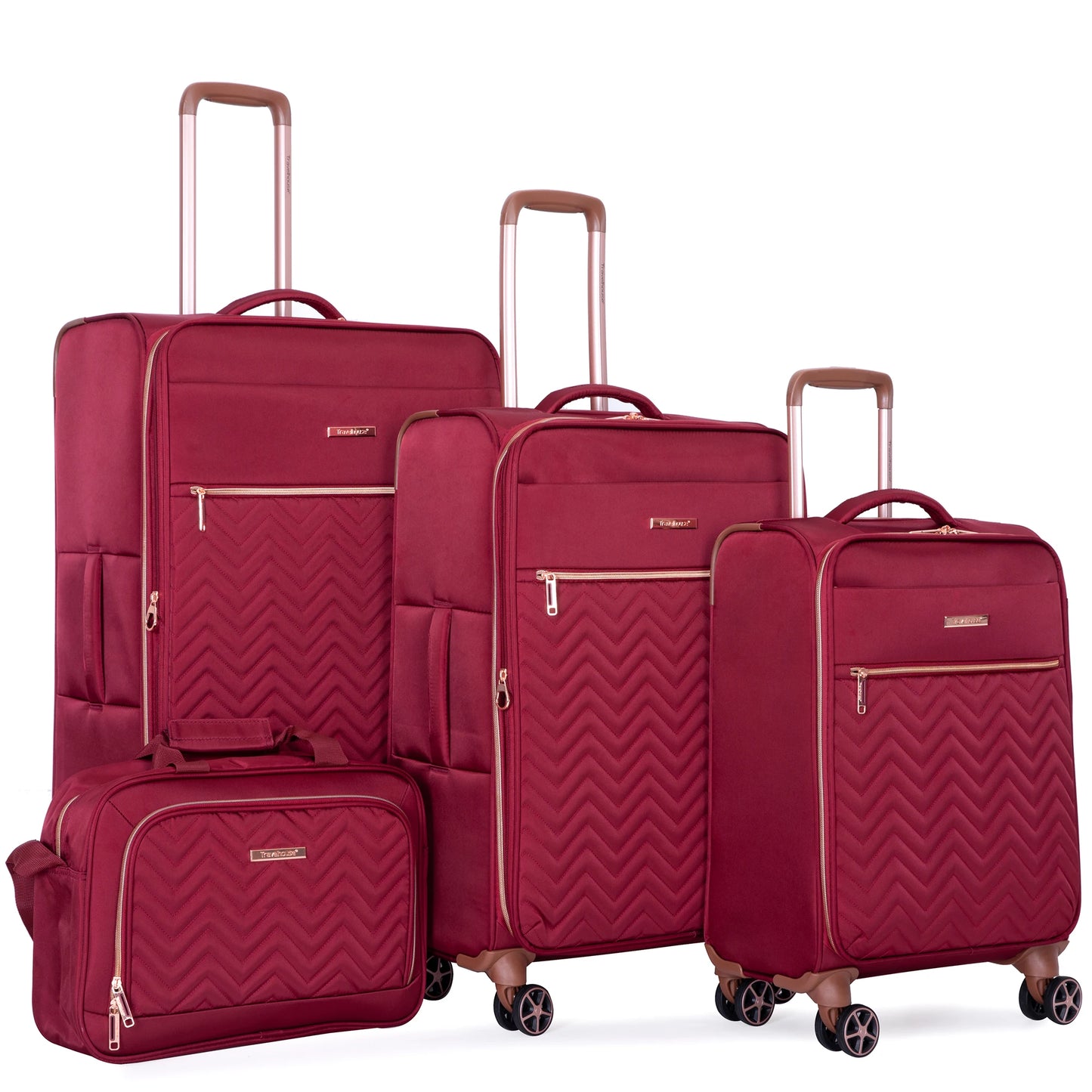 Travelhouse 4 Piece Luggage Set Softside Expandable Lightweight