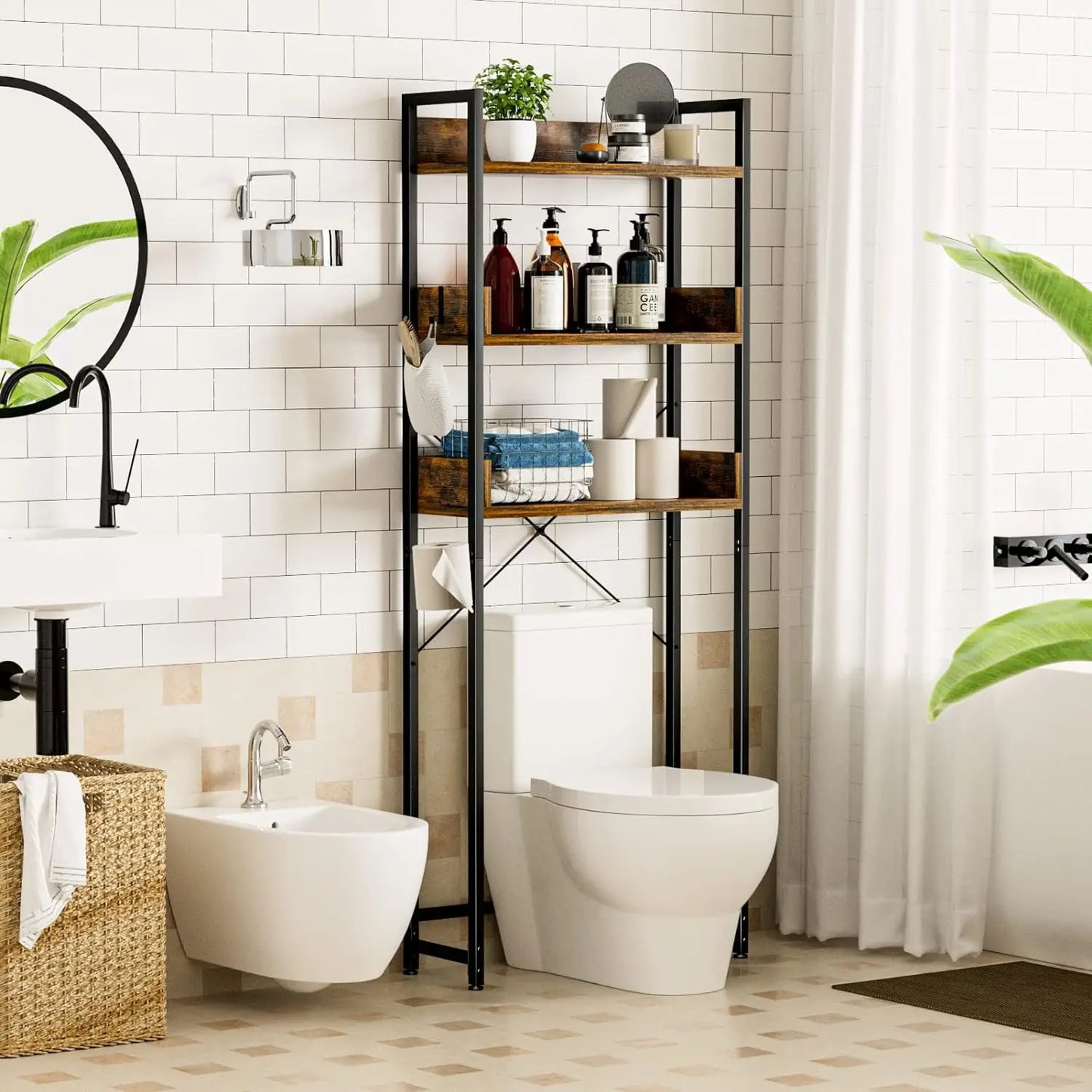 OverThe-Toilet Storage 3Tier Bathroom Organizer Shelf