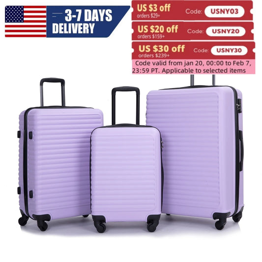 Travelhouse 3 Piece Luggage set,Hardshell Luggage set with Spinner Wheel