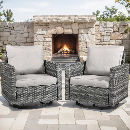 Wicker Patio Rocking, Swivel Chairs