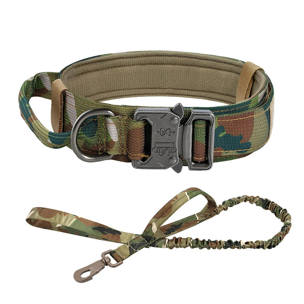Dog Training Collar Adjustable Tactical Dog Collar And Leash Set