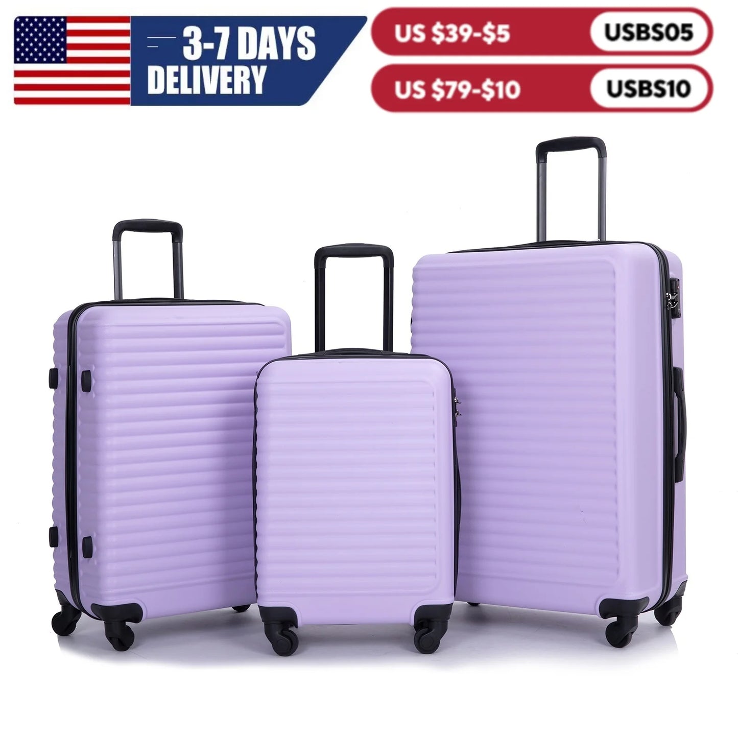 Travelhouse 3 Piece Hardside Luggage Set