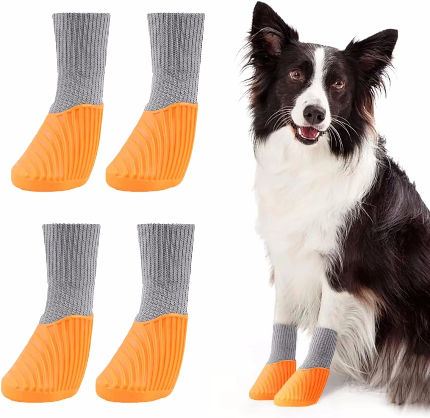4Pcs Outdoor Pet Dog Boots Dog Shoes Paw Protector Comfortable Waterproof