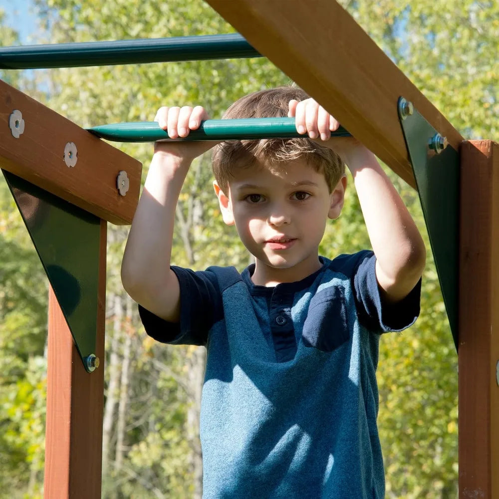 Wooden Playground Swing Set Play Set