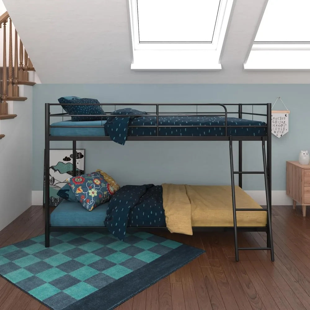 Junior Twin over Twin Bunk Bed, Space-Saving Design