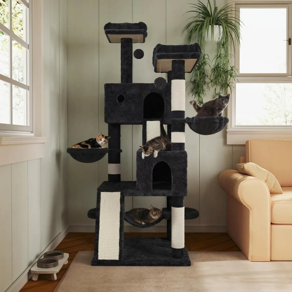 66 Inches Multi-Level Large Cat Tree Tower