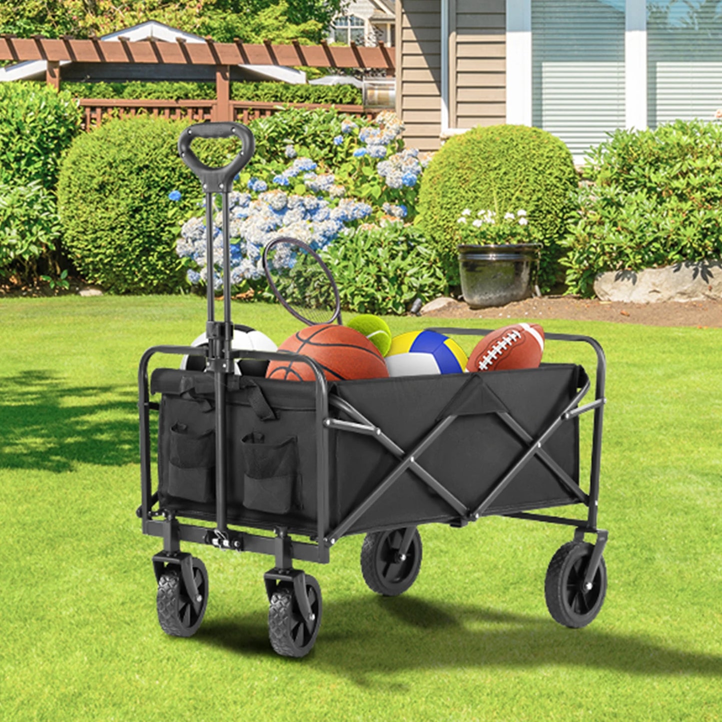 Outdoor Collapsible Foldable Large Capacity Utility Cart