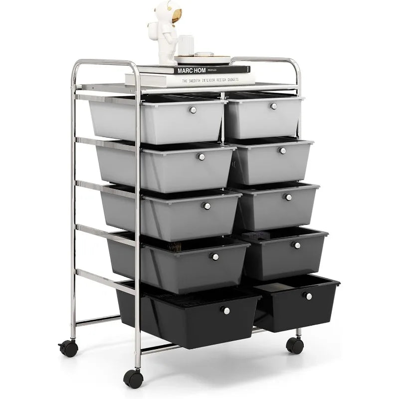 15-Drawer Rolling Storage Organizer Cart