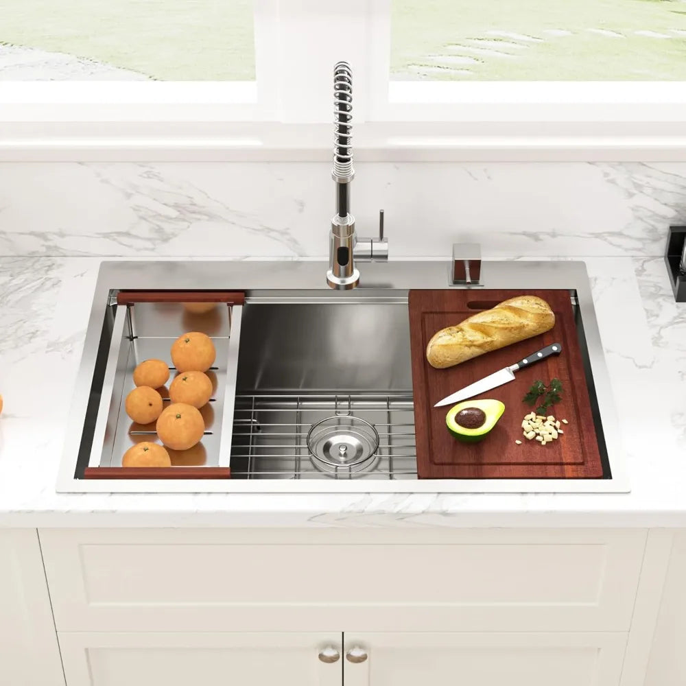 Drop In Kitchen Sink - 33x22 Workstation