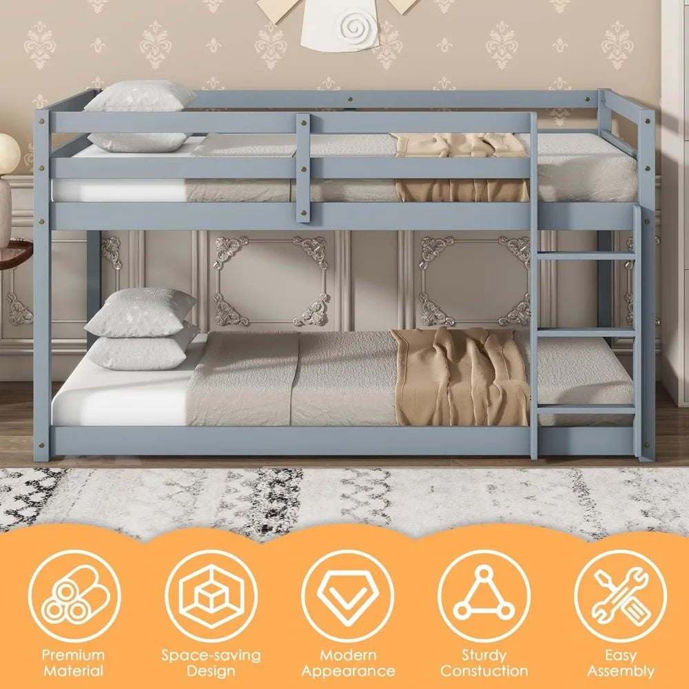 Twin Over Twin, Wooden Bunk Beds