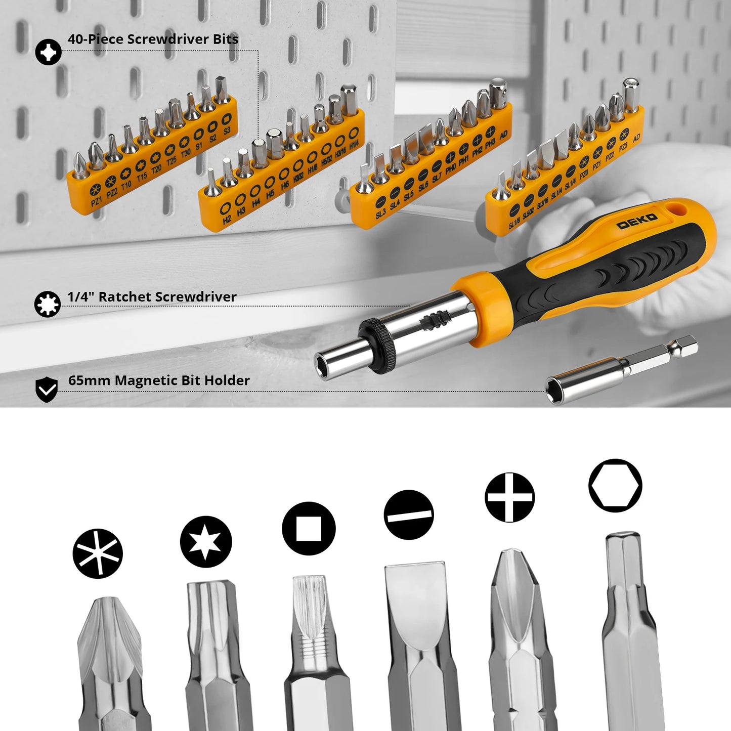 DEKO 228Pcs Socket Wrench Auto Repair