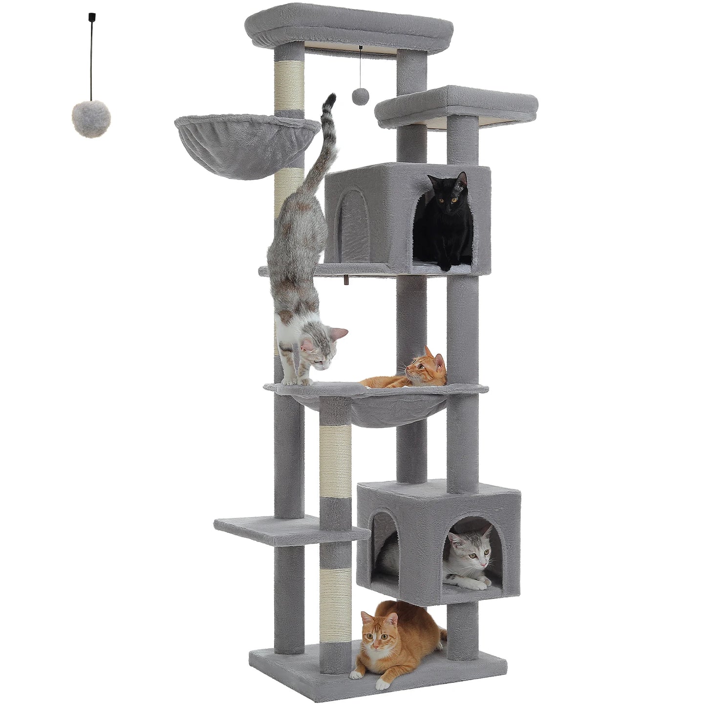 Large Tree Tower for Indoor Cats Multi-Level Plush
