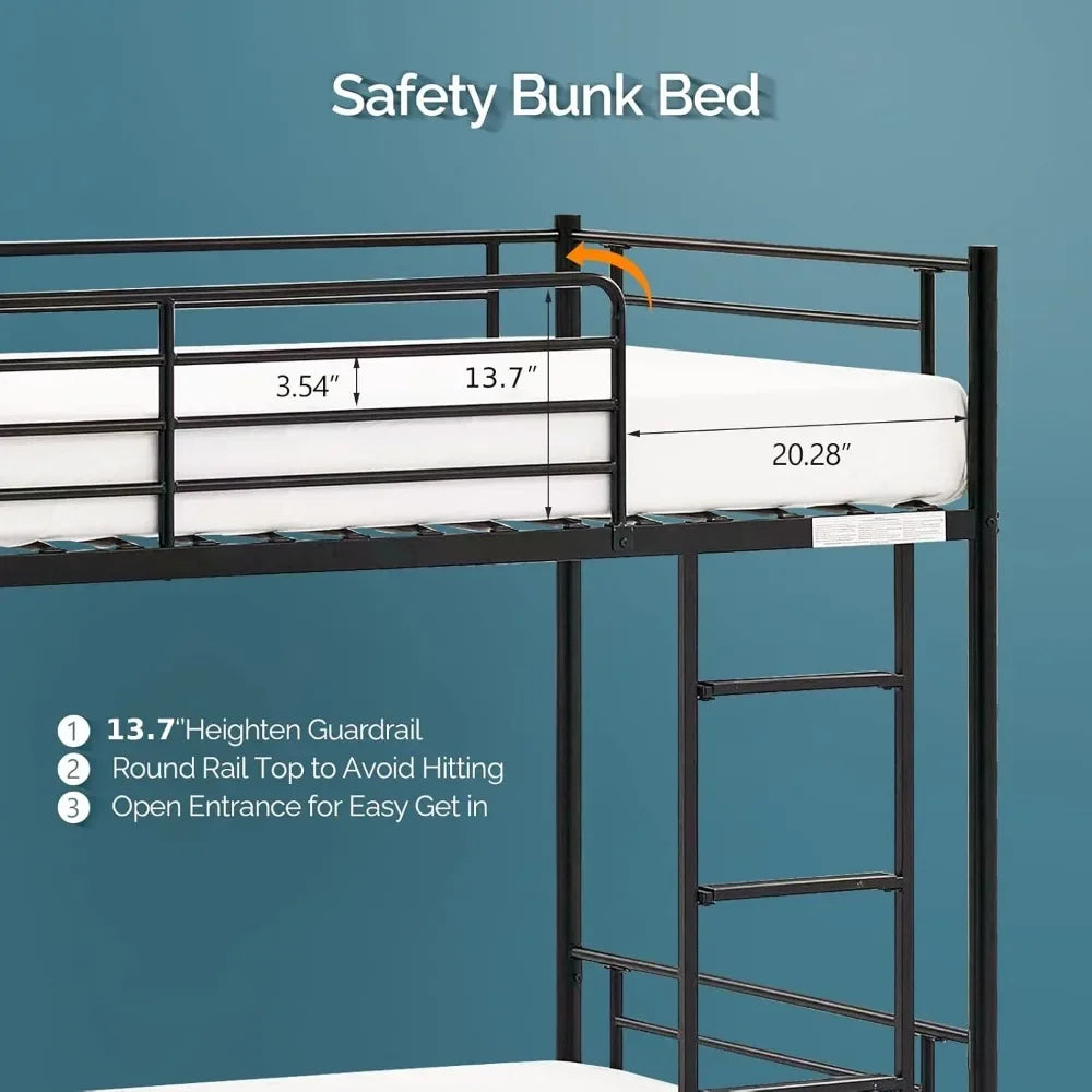 Bunk Bed Over Twin for Kids