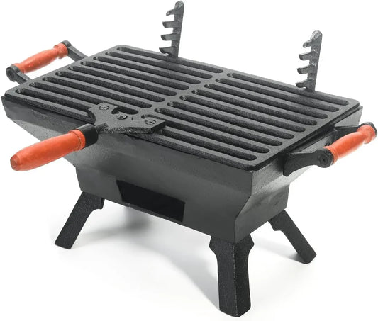 Sungmor Small Cast Iron Charcoal Grill Stove w/ 12" x 6.8" Gridiron